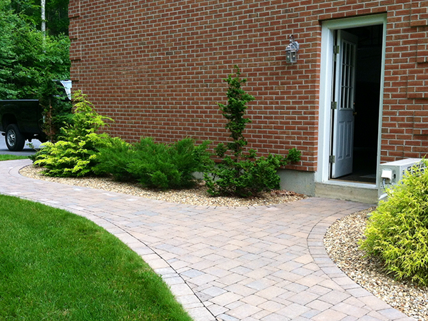 New brick walkway enhances this Amherst New Hampshire home